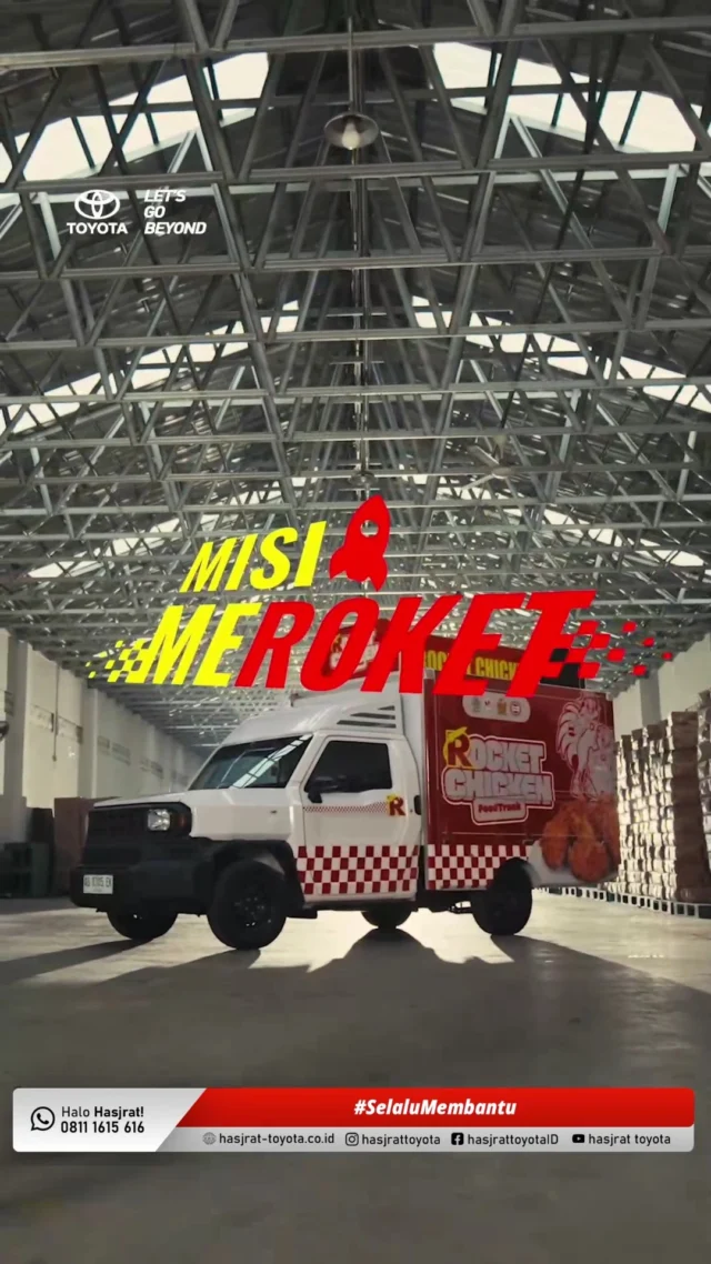 Hilux Rangga sudah terbukti dan terpercaya dengan konversi Rocket Chicken Food Truck yang mendukung misi bisnis untuk selalu meroket. Akselerasi yang mantap, menemani Rocket Chicken menjangkau semua pelanggan dari perkotaan hingga pedalaman, serta dimensi yang luas untuk membawa semua kebutuhan Rocket Chicken Food Truck. Ditambah dengan Jaringan Luas Toyota, semakin tenang mau ke mana saja.

Rocket Chicken bisa meroket bersama Hilux Rangga Food Truck, yuk bikin bisnis kamu melaju bersama Hilux Rangga.

#ToyotaIndonesia #PastiPilihToyota #HiluxRangga #FoodTruck