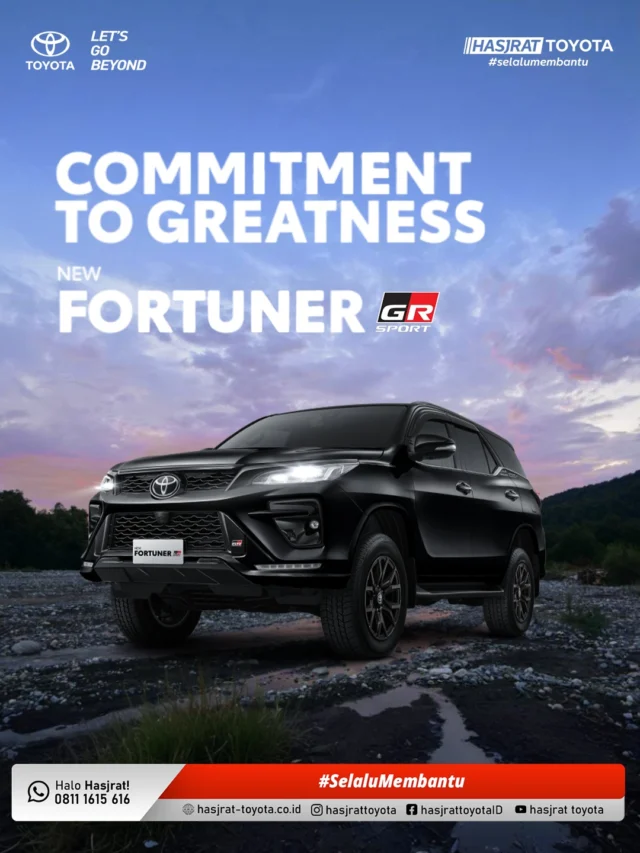 New Fortuner GR Sport so datang deng tampilan luar yang lebe sporty! Pe mesin pe gagah skali di kelasnya (tenaga sampe 203.9 PS deng torsi 500 Nm), ada pilihan mode berkendara off-road 4x4 lei.

New Fortuner GR Sport ini lei so pake New Red Brake Caliper deng New GR Tuned Suspension yang paling pas for jalan di medan apa saja. Jadi, so siap mo ba-gas!

#NewFortuner #GRSport #SobatHasjrat #SelaluMembantu #ToyotaIndonesiaCommunity #InfoToyota #HasjratToyota #ToyotaIndonesia #manado #ternate #sulawesi #maluku #papua #papuabarat